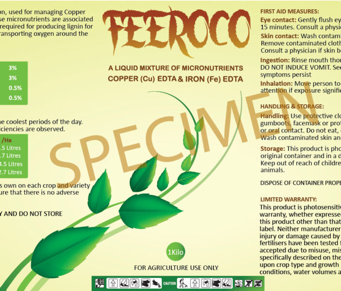 Feeroco Product Label